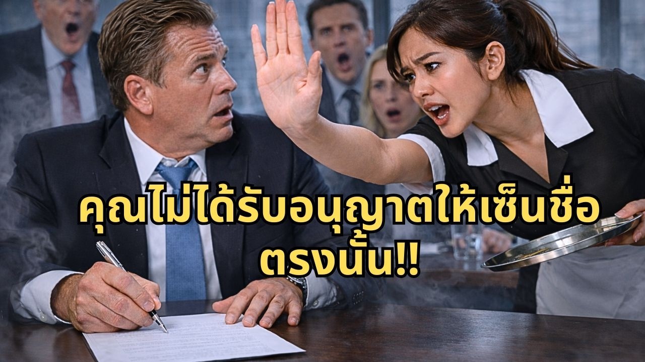 ขณะมหาเศรษฐีอเมริกันจะเซ็นล้มละลาย พนักงานเสิร์ฟไทยพูดคำเดียวเปลี่ยนทุกอย่าง!