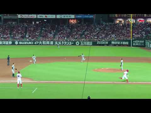 【2023.9.15】松山竜平　逆転タイムリーヒット! 6対5【8回裏】