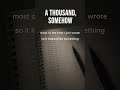 A Thousand, Somehow