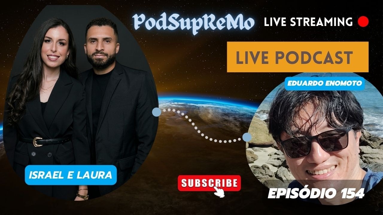 Capa do episódio 154 do PodSupReMo com Israel e Laura