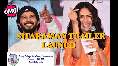 Sitaraman trailer launch in Ethiraj college for women #dulquersalmaan #mrunalthakur #sitaraman