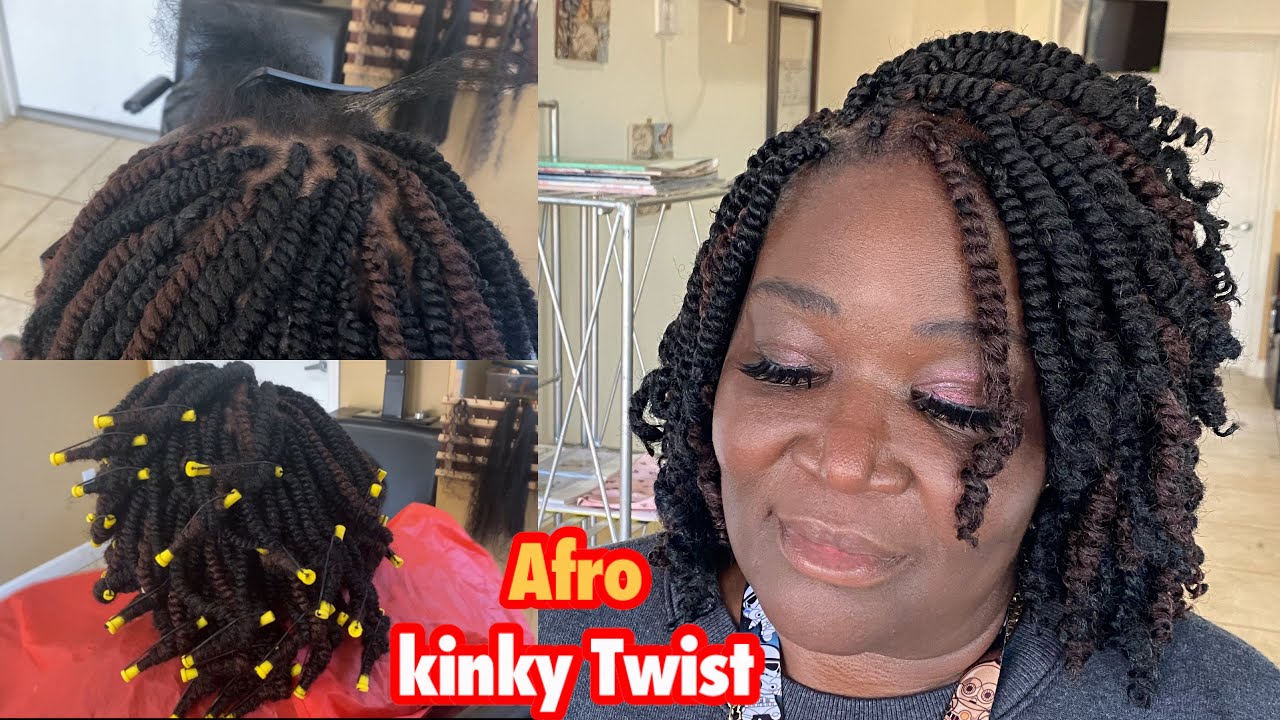 Afro Kinky Twist Tutorial | Short Twist | - YouTube