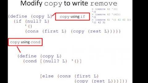 Racket Programming: Focus on pairs: writing reverse and remove