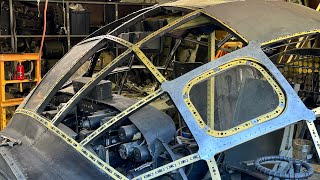 B-36H Flight Engineer Table Shock Mount Brackets Installed