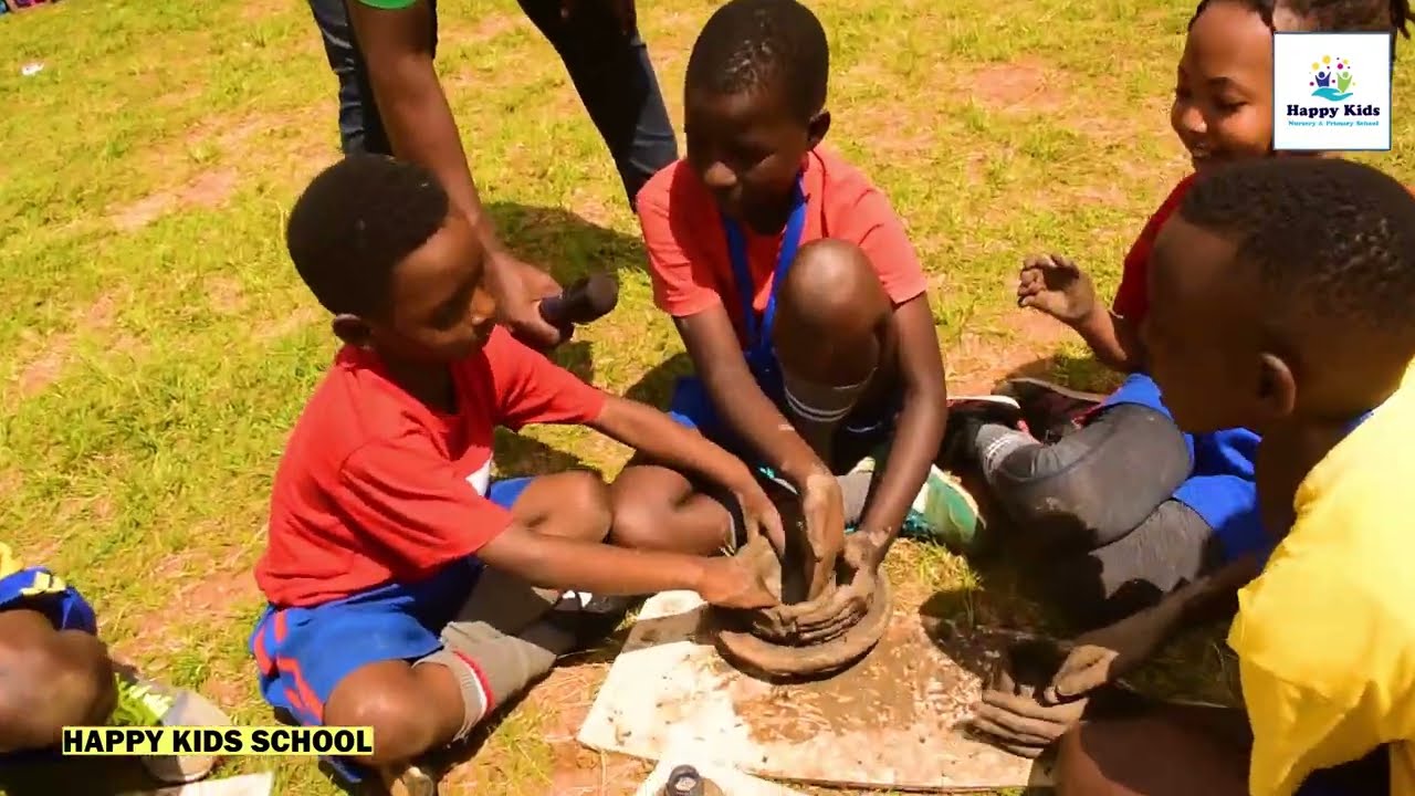 MAKING POTS ART DAY AT HAPPY KIDS SCHOOL