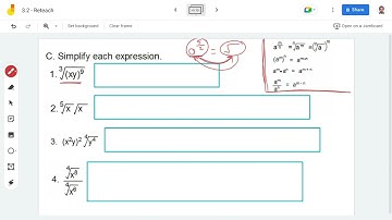 Lesson 3.2 Simplifying Expressions with Rational Exponents and Radicals (Part 1)