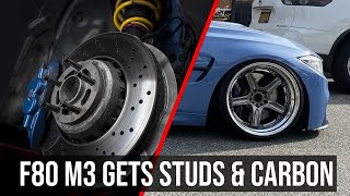 F80 M3 Gets Wheel Studs & Carbon Fiber
