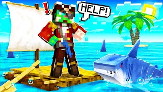 I Survived Stranded on a RAFT in Minecraft...