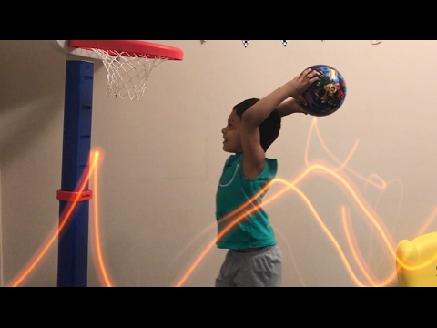 Playing with the basketball