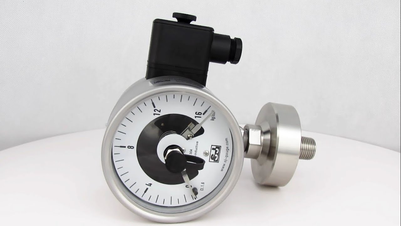 PRE4.H | Contact Pressure Gauge, Euro, Bottom Mount, with Threaded Connection, Welded Diaphragm