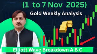 Gold Weekly Analysis (1 Oct – 1 Nov 2025) Elliott Wave Breakdown#tradingstrategy #goldforecast