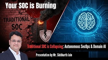 Traditional SOC is Collapsing: Autonomous SecOps & Domain AI, Presentation by Mr. Siddharth Jain