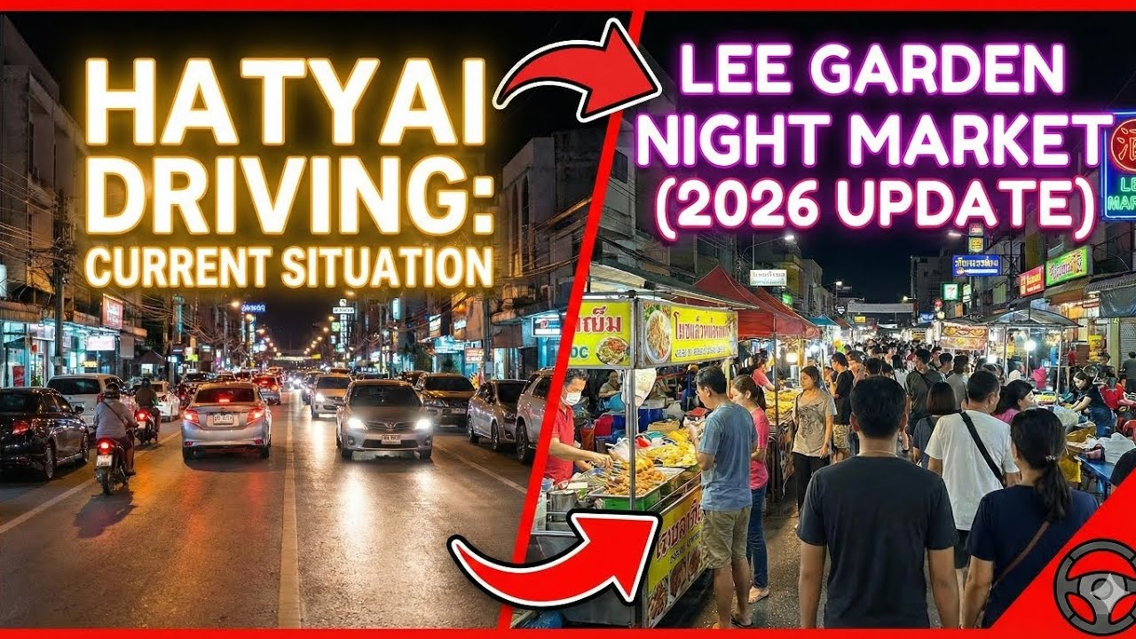 Is Hatyai Back? 🌙 Night Drive Around Lee Garden Market (Post-Flood Situation)