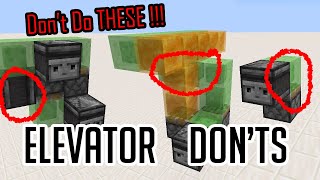 Minecraft Piston Elevators: DON'T DO THESE Common Mistakes