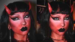 demon makeup look (happy October)