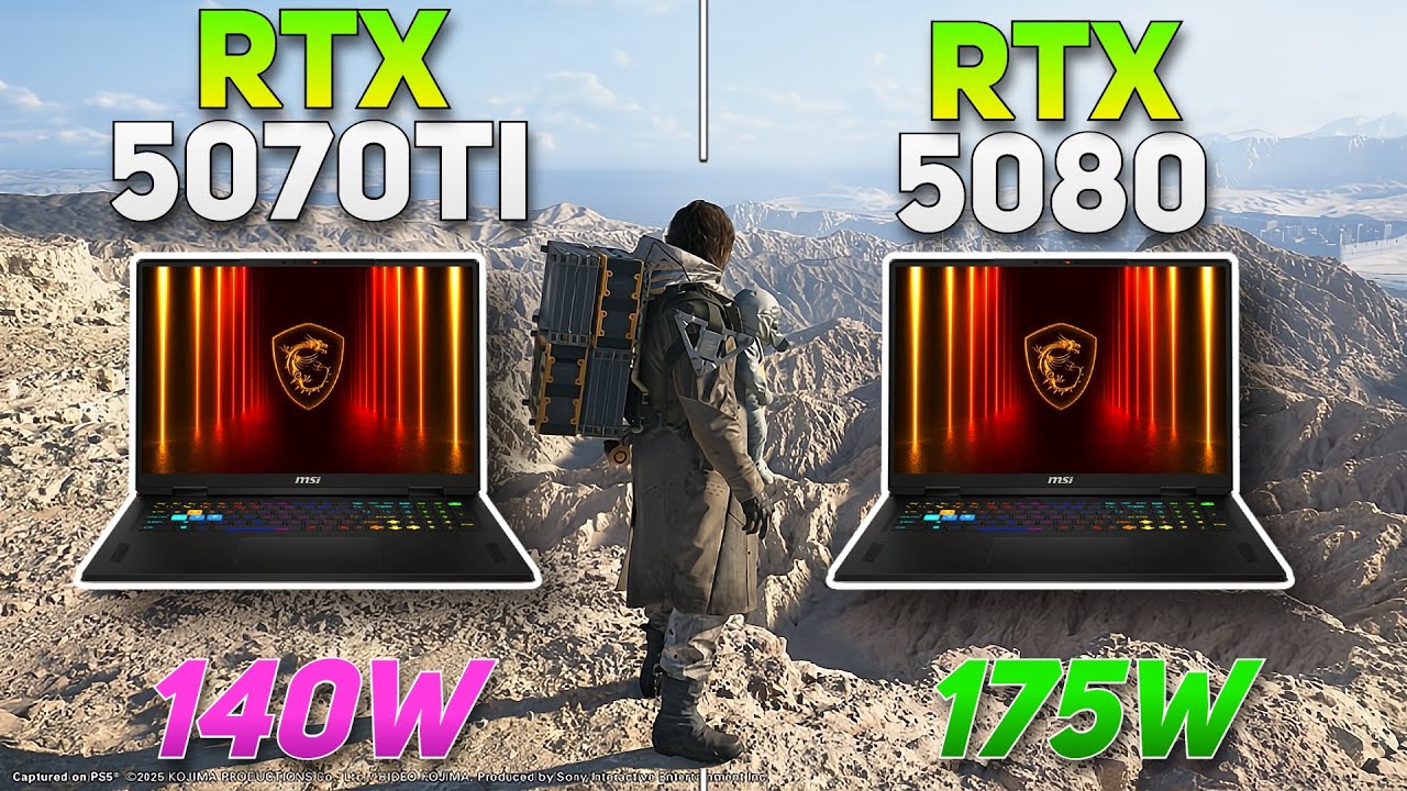 RTX 5070ti vs RTX 5080 laptop | gaming Benchmark | Test in 8 Games ...