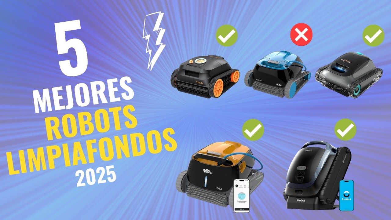 🤖💦 Los 5 MEJORES ROBOTS LIMPIA PISCINAS de 2025 en Amazon ✅ | ¡NO COMPRES uno sin ver ESTO! 🚨
