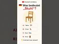 German Quiz 🇩🇪 | Chair ko German me kya kehte hain? 🤔 Comment your answer! #german #deutsch #learnde