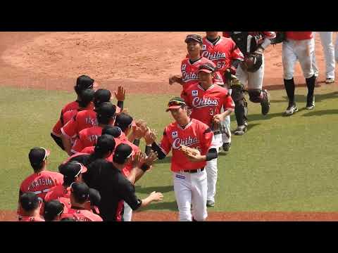 ２軍ロッテ勝利のハイタッチ(2019.07.30)ZOZOマリンスタジアム