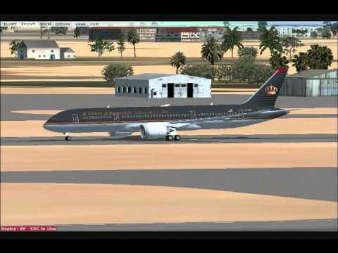 FSX: Royal Jordanian 787: Dubai Departure - YouTube