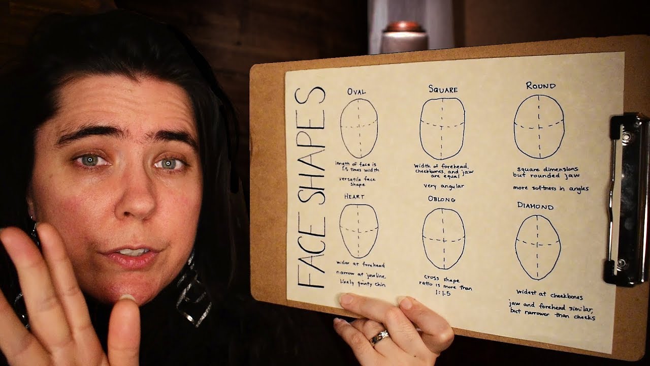 ASMR Face Shape Analysis for Hairstyles, Necklaces, Earrings (Role Play)