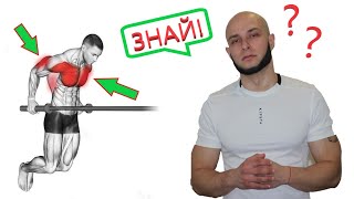 ОТЖИМАНИЯ НА БРУСЬЯХ. Какие мышцы работают?! Мой опыт.