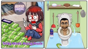 Tricky Minds Brainy Puzzle Level 51: Clean The Toilet !Gameplay Solution