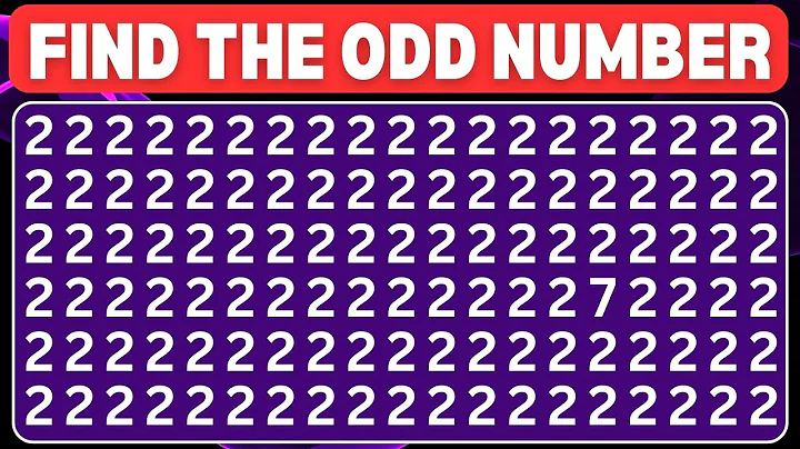 Find the Odd Number Out Easy, Medium and Hard Level 2024 | How good are your eyes