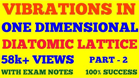VIBRATIONS OF ONE DIMENSIONAL DIATOMIC LATTICE || PART - 2 | OPTICAL & ACOUSTICAL MODES | WITH NOTES