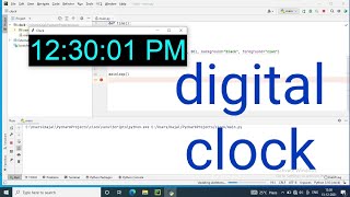 How to create a digital clock using by python | #python | #coding |#creator | #clock screenshot 2