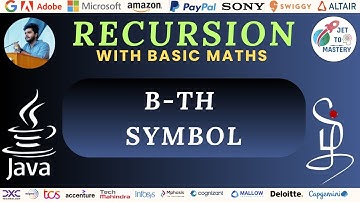 B-th Symbol || DSA ||  RECURSION & BACKTRACKING || JAVA || TAMIL