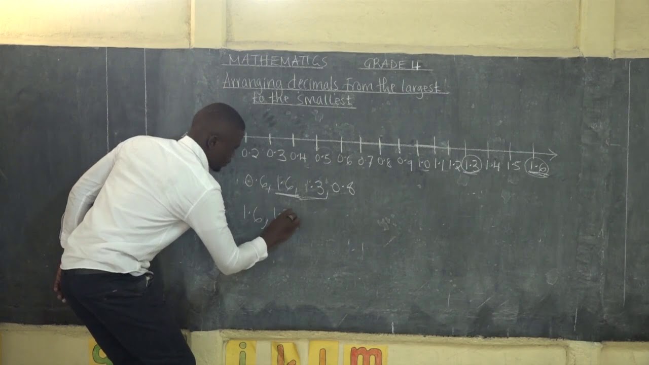 Grade 4 - Mathematics Activities - Arranging decimals from the largest to the Smallest