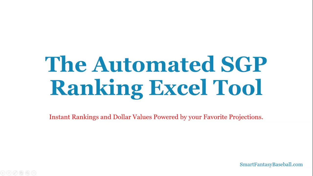 Automated Standings Gain Points Rankings And Dollar Values Smart Fantasy Baseball