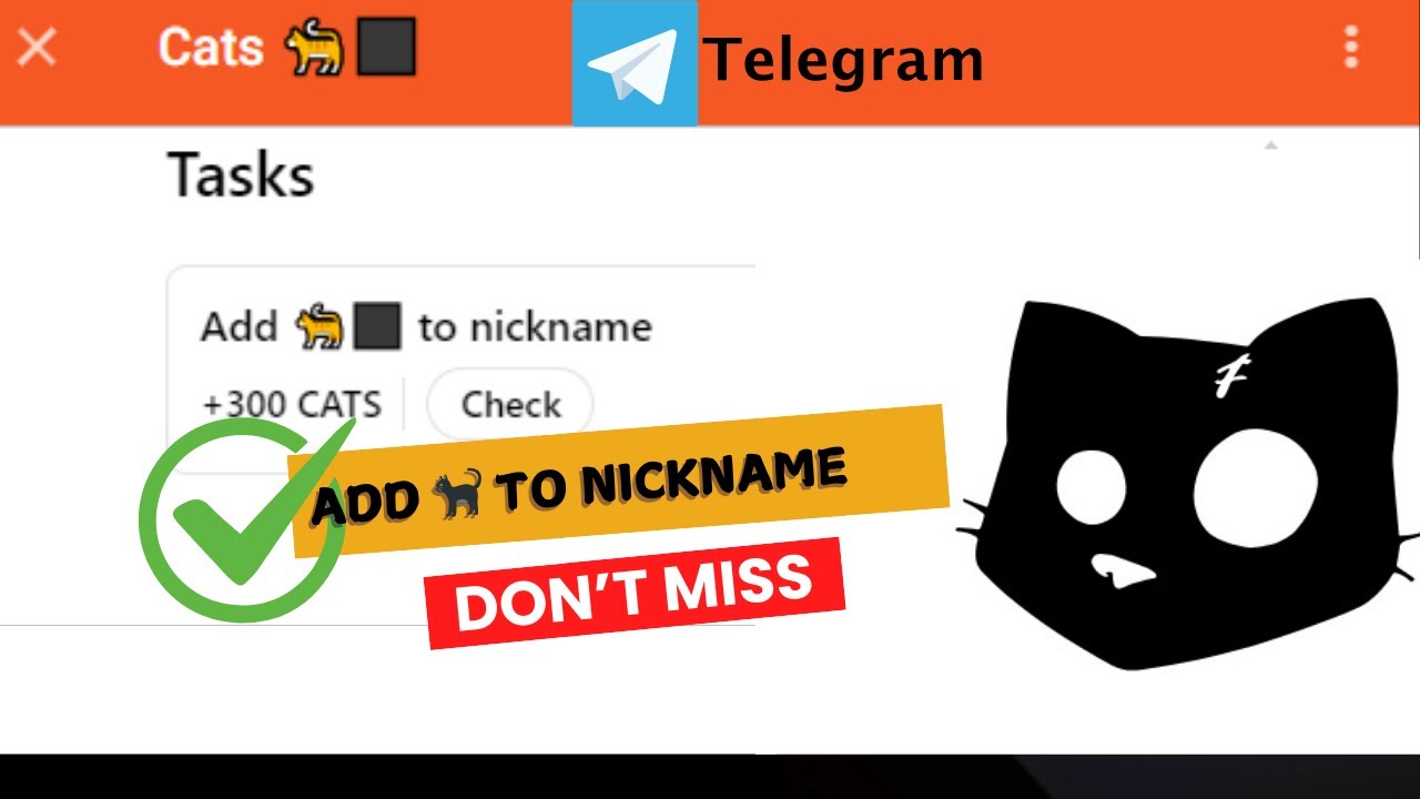 How To Add 🐈‍⬛ Cats To Your Telegram Nickname 🚀