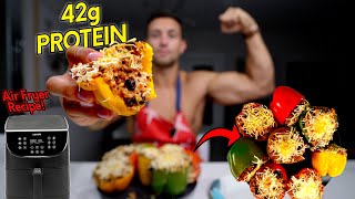 High Protein Stuffed Peppers Recipe! Anabolic Low Calorie, Easy Meal Prep screenshot 5