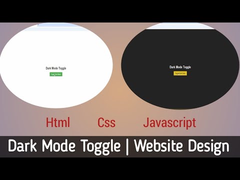 Add a Dark Mode Toggle | Website Design | #html #css #javascript - YouTube