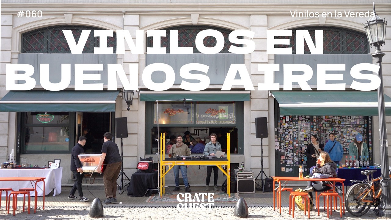 Set de vinil nas ruas de Buenos Aires com Vinilos en la Vereda