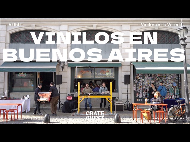 Set de vinil nas ruas de Buenos Aires com Vinilos en la Vereda