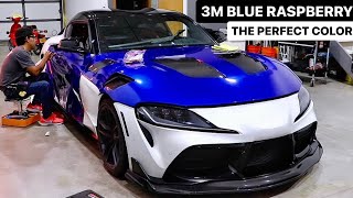 Famous Wrapping My Toyota Supra 3M Blue Raspberry!  (Part 2) Net Worth