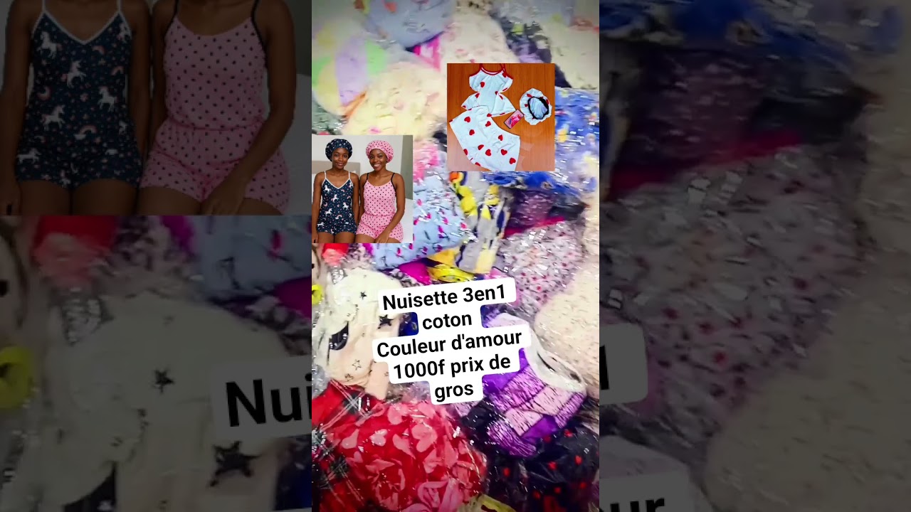 nuisettes 3en1 coton , et couleur glamous 1000f prix de gros , nouvelle pépite d'Afrique 