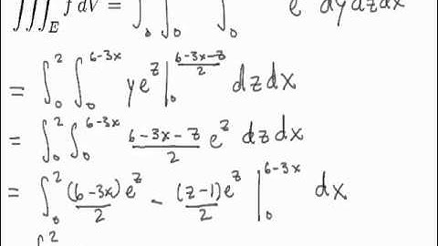 Math 234  -  12.5 Example 2  -  Triple Integral Over a Type 2 Region