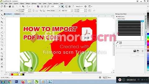 How to import pdf  file in Corel draw