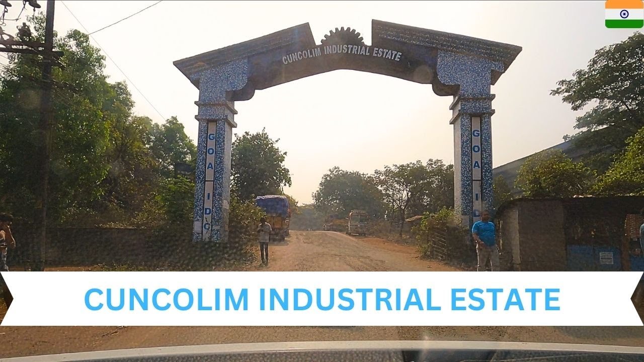 Driving inside Cuncolim Industrial Estate, Goa Industrial Development