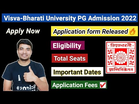 Visva-Bharati University PG Admission 2022?| Application form released | Eligibility | Total Seats