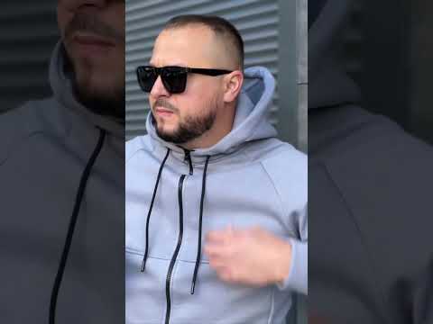 Теплий чоловічий сірий спортивний костюм на флісі , весна, видео 1