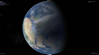 Celestia rendering of 22 September, 1968 Total solar eclipse in Asia - No Sound