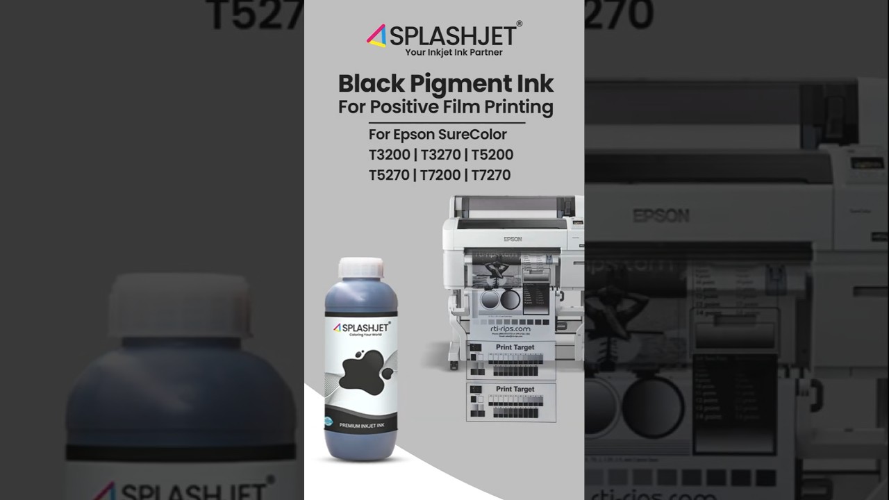High-quality UV resistant Black Pigment Ink for Positive Inkjet Film Printing  