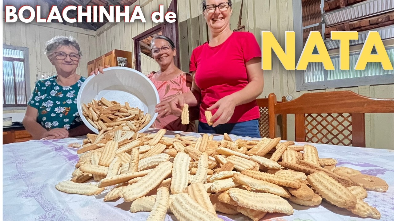 Bolachinhas de Nata da Roça | Assadas no Forno a Lenha e com Ingredientes do Sítio