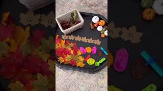 Autumn Tuff Tray l Toddler Play Ideas #shorts