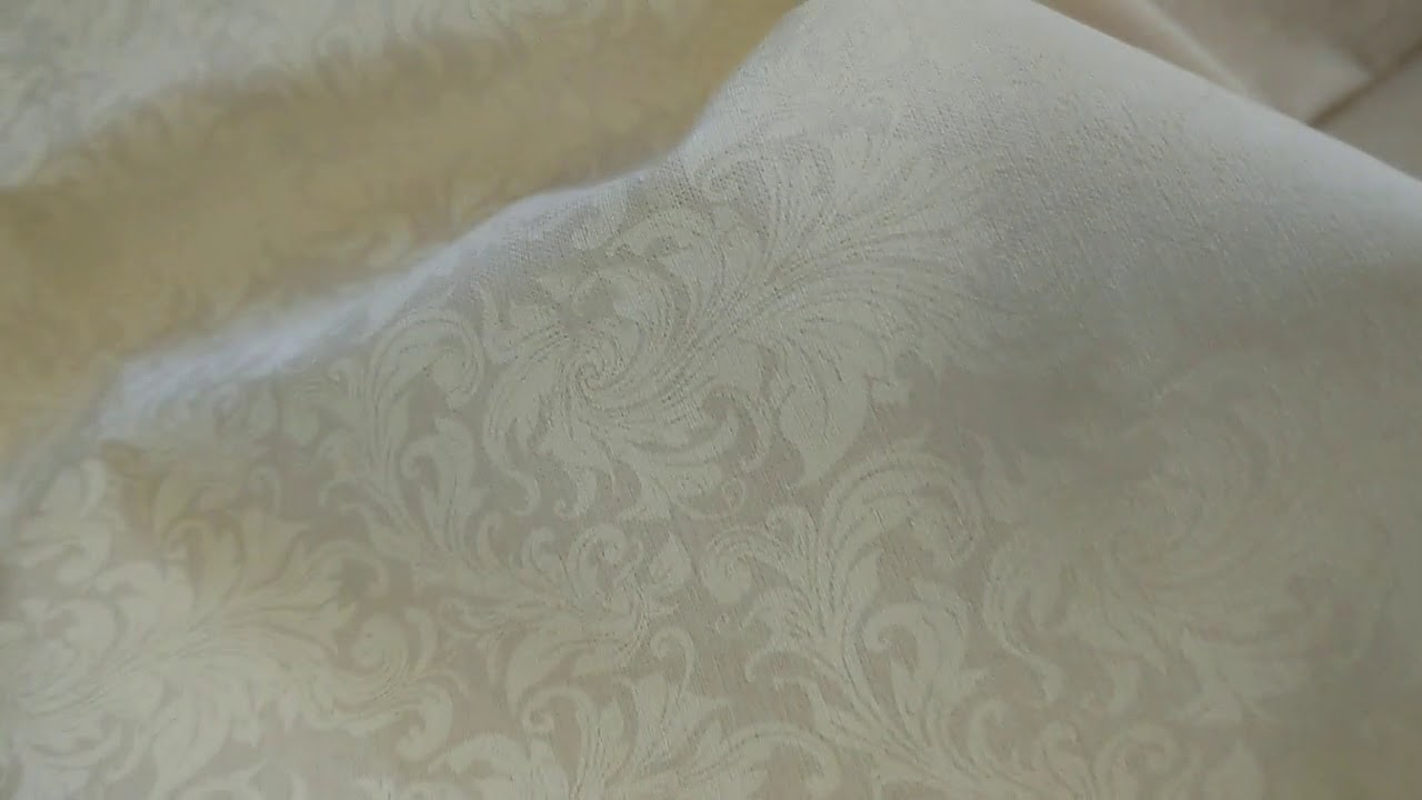 Ткань Дамаск “Ветер” белый - YouTube